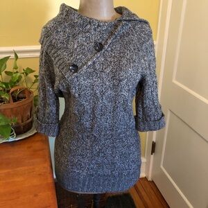 MissGuided Gray Cowl Neck Short Sleeve Sweater  Size M